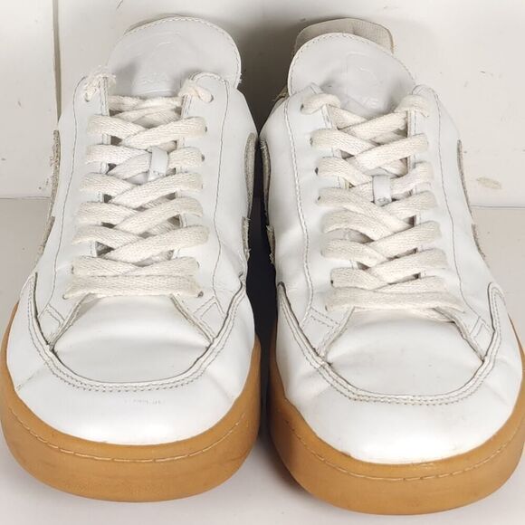 Veja Men\'s V-12 US 8 White Natural Leather Lace Up Low Top Sneakers Shoes main image 13